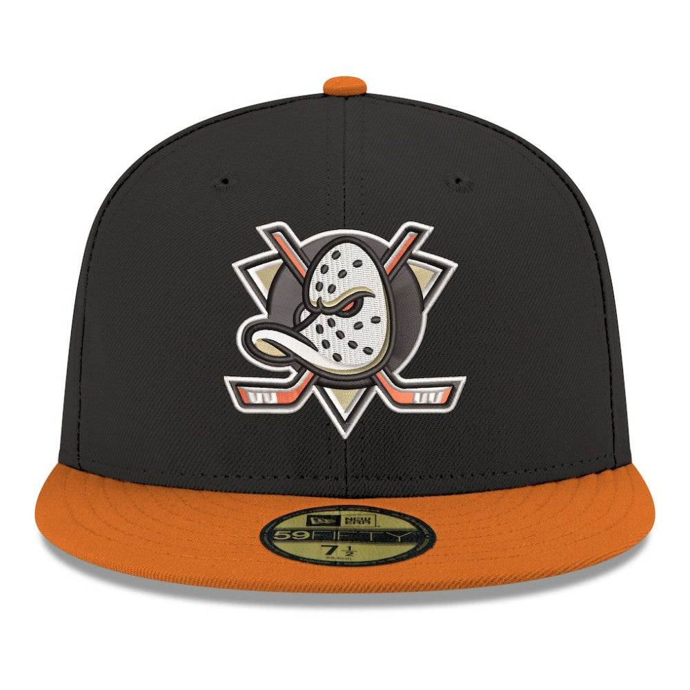 Anaheim Ducks - New Era Core Logo Two-Tone 59FIFTY Fitted Hat Black