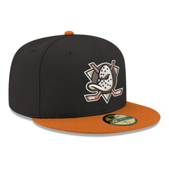Anaheim Ducks - New Era Core Logo Two-Tone 59FIFTY Fitted Hat Black