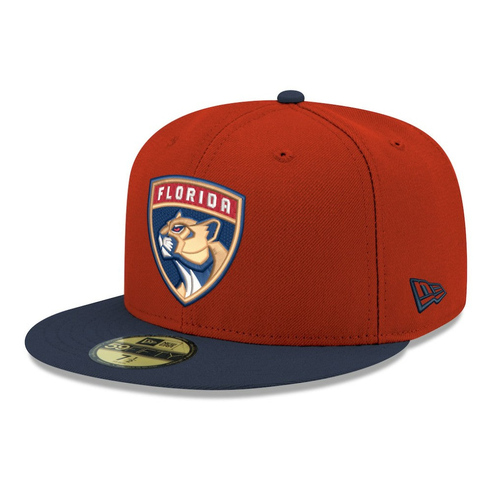 Florida Panthers - New Era Core Logo Two-Tone 59FIFTY Fitted Hat Red