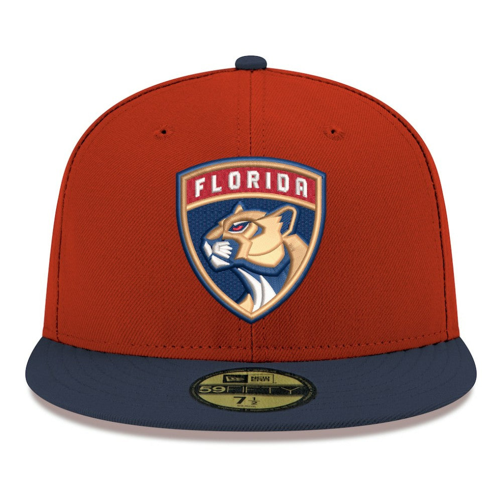 Florida Panthers - New Era Core Logo Two-Tone 59FIFTY Fitted Hat Red
