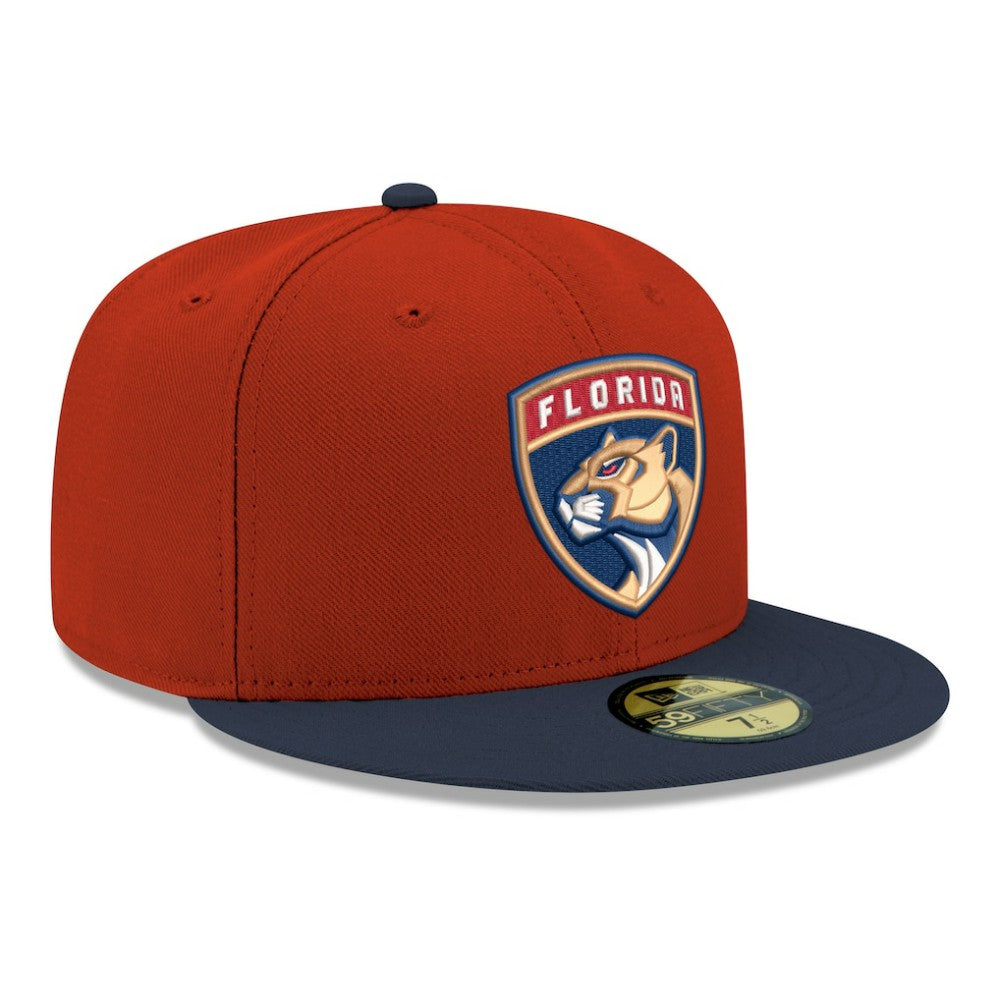 Florida Panthers - New Era Core Logo Two-Tone 59FIFTY Fitted Hat Red