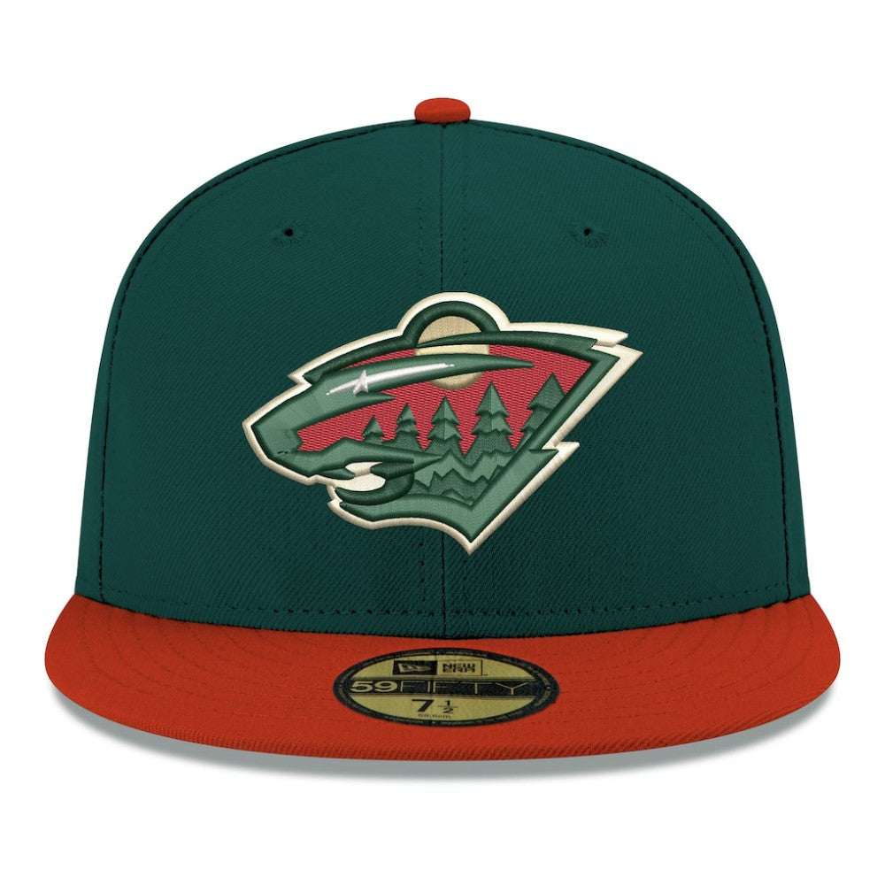 Minnesota Wild - New Era Core Logo Two-Tone 59FIFTY Fitted Hat Green