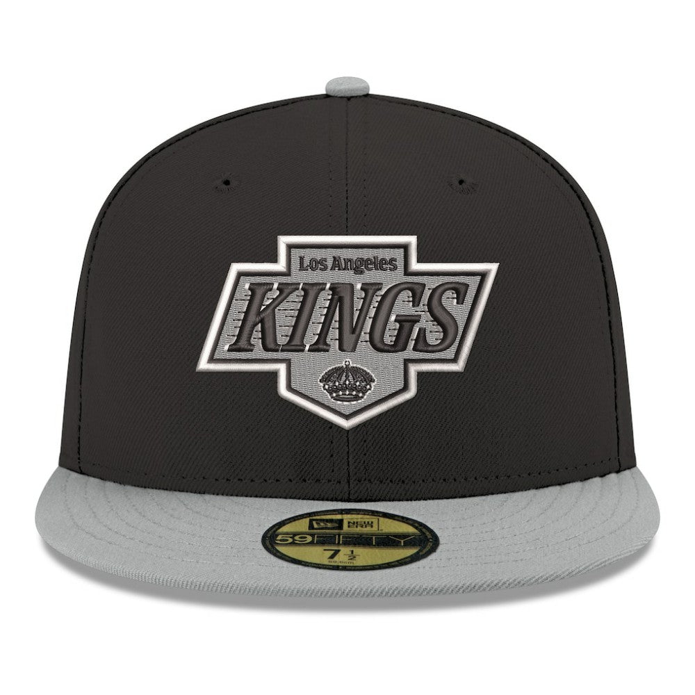 Los Angeles Kings - New Era Core Logo Two-Tone 59FIFTY Fitted Hat Black