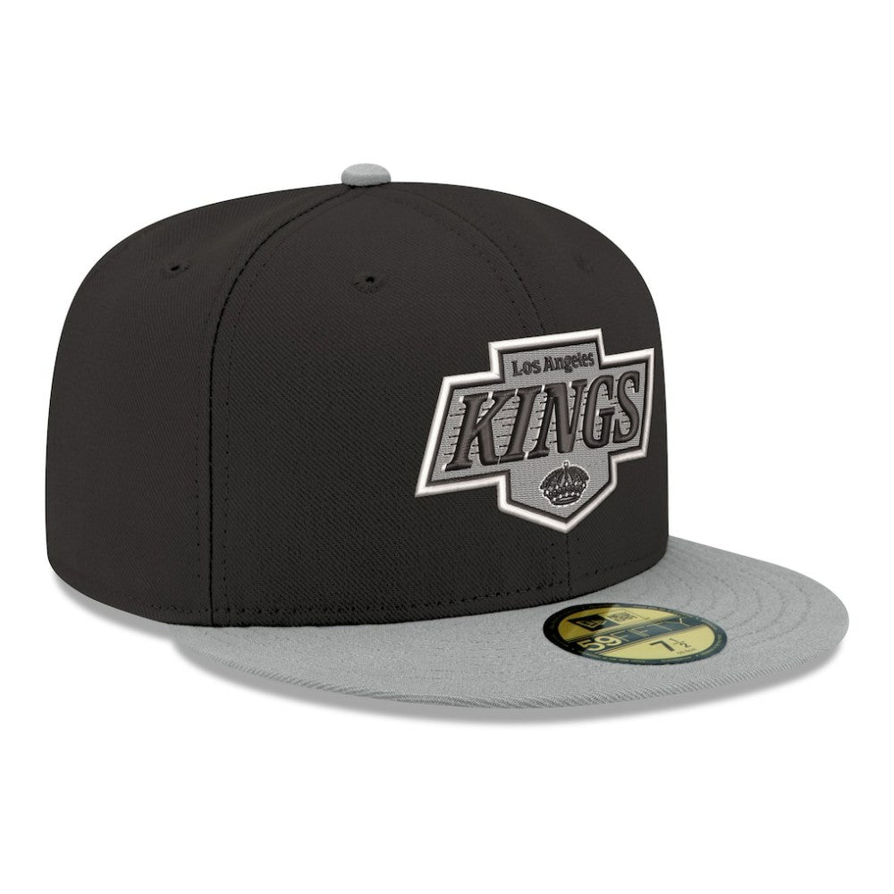 Los Angeles Kings - New Era Core Logo Two-Tone 59FIFTY Fitted Hat Black