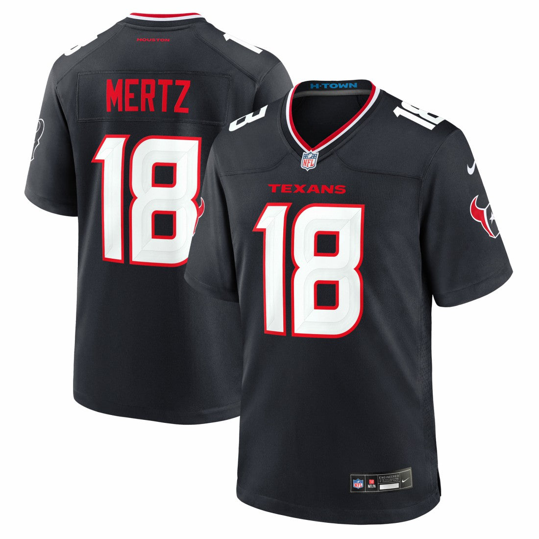 Graham Mertz Houston Texans Team Game Jersey Navy - Nike