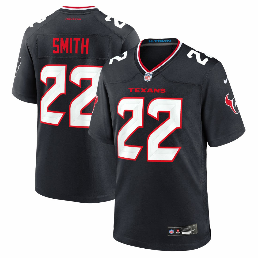 Jaylin Smith Houston Texans Team Game Jersey Navy - Nike