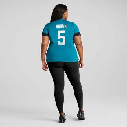 Dyami Brown Jacksonville Jaguars Women's Team Game Jersey - Teal | NFL Jerseys