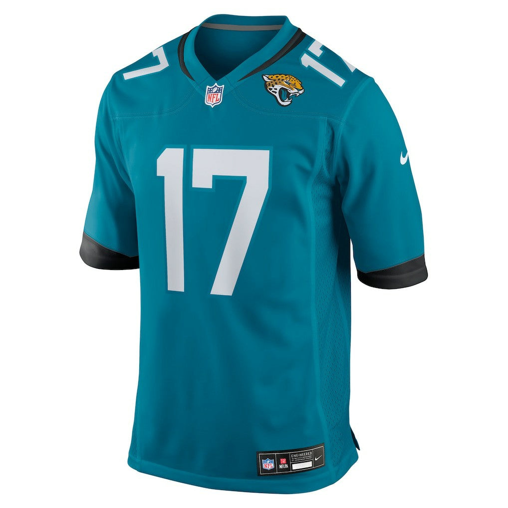 Tim Patrick Jacksonville Jaguars Team Game Jersey - Teal | NFL Jerseys