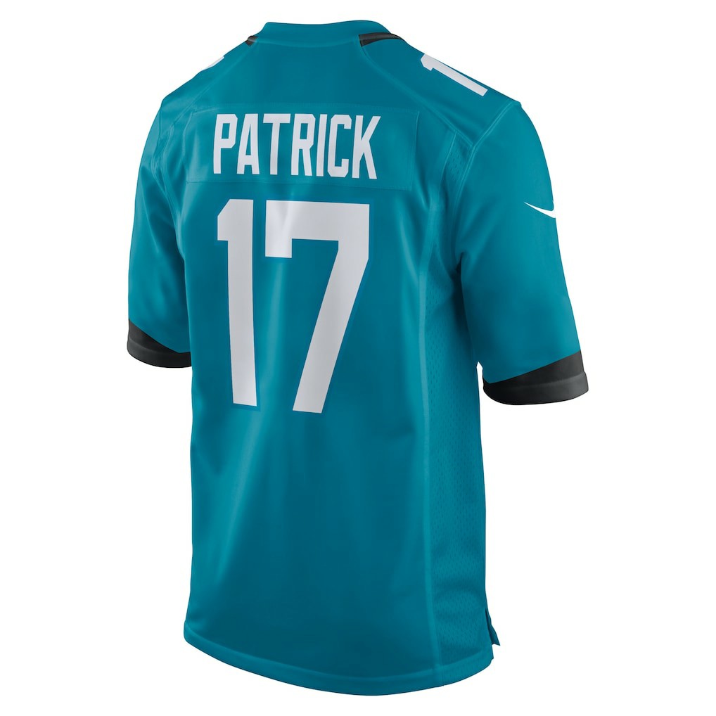Tim Patrick Jacksonville Jaguars Team Game Jersey - Teal | NFL Jerseys