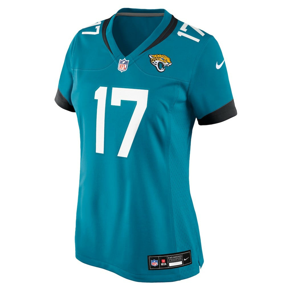 Tim Patrick Jacksonville Jaguars Women's Team Game Jersey Teal - Nike