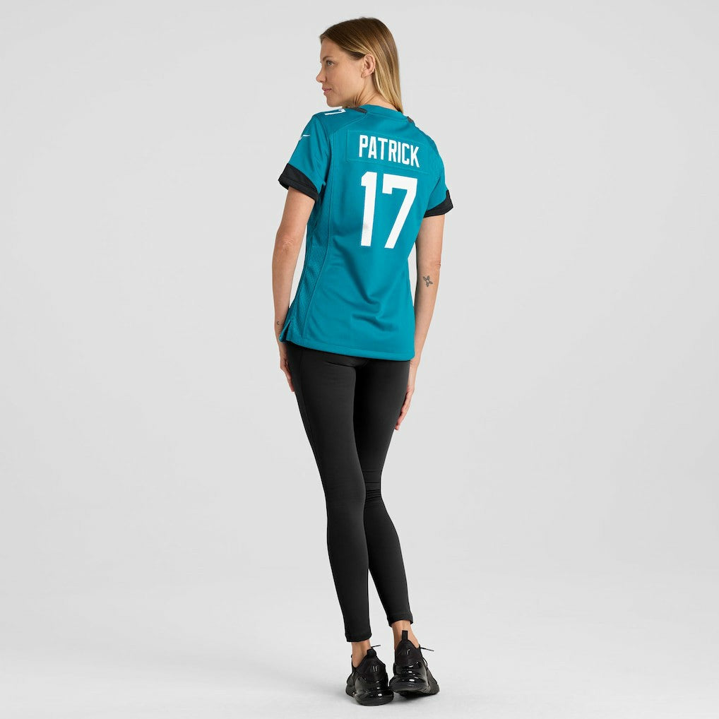 Tim Patrick Jacksonville Jaguars Women's Team Game Jersey Teal - Nike