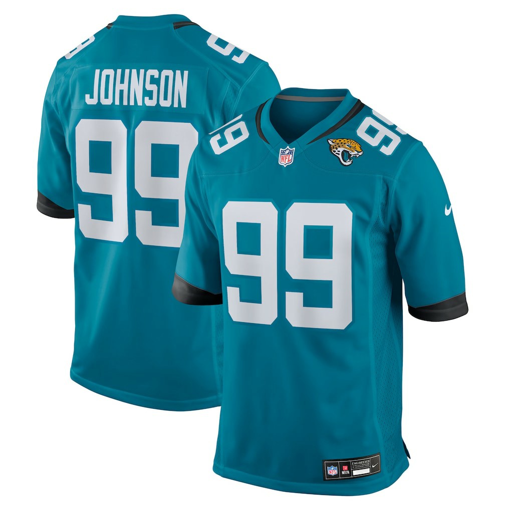 Austin Johnson Jacksonville Jaguars Team Game Jersey - Teal | NFL Jerseys