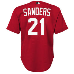 Deion Sanders Cincinnati Reds Mitchell & Ness Youth Cooperstown Mesh Batting Practice Jersey for sale
