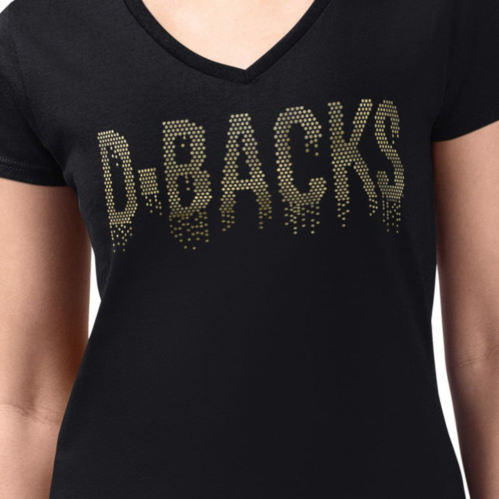 Arizona Diamondbacks G-III 4Her by Carl Banks Women's Metallic Drop Lightweight V-Neck T-Shirt Lifestyle