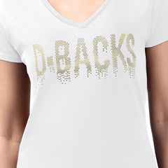 Arizona Diamondbacks G-III 4Her by Carl Banks Women's Metallic Drop Lightweight V-Neck T-Shirt Clearance