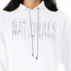 Washington Nationals G-III 4Her by Carl Banks Women's Metallic Drop Fleece Hoodie On Sale