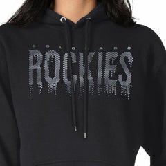 Colorado Rockies G-III 4Her by Carl Banks Women's Metallic Drop Fleece Hoodie Clearance