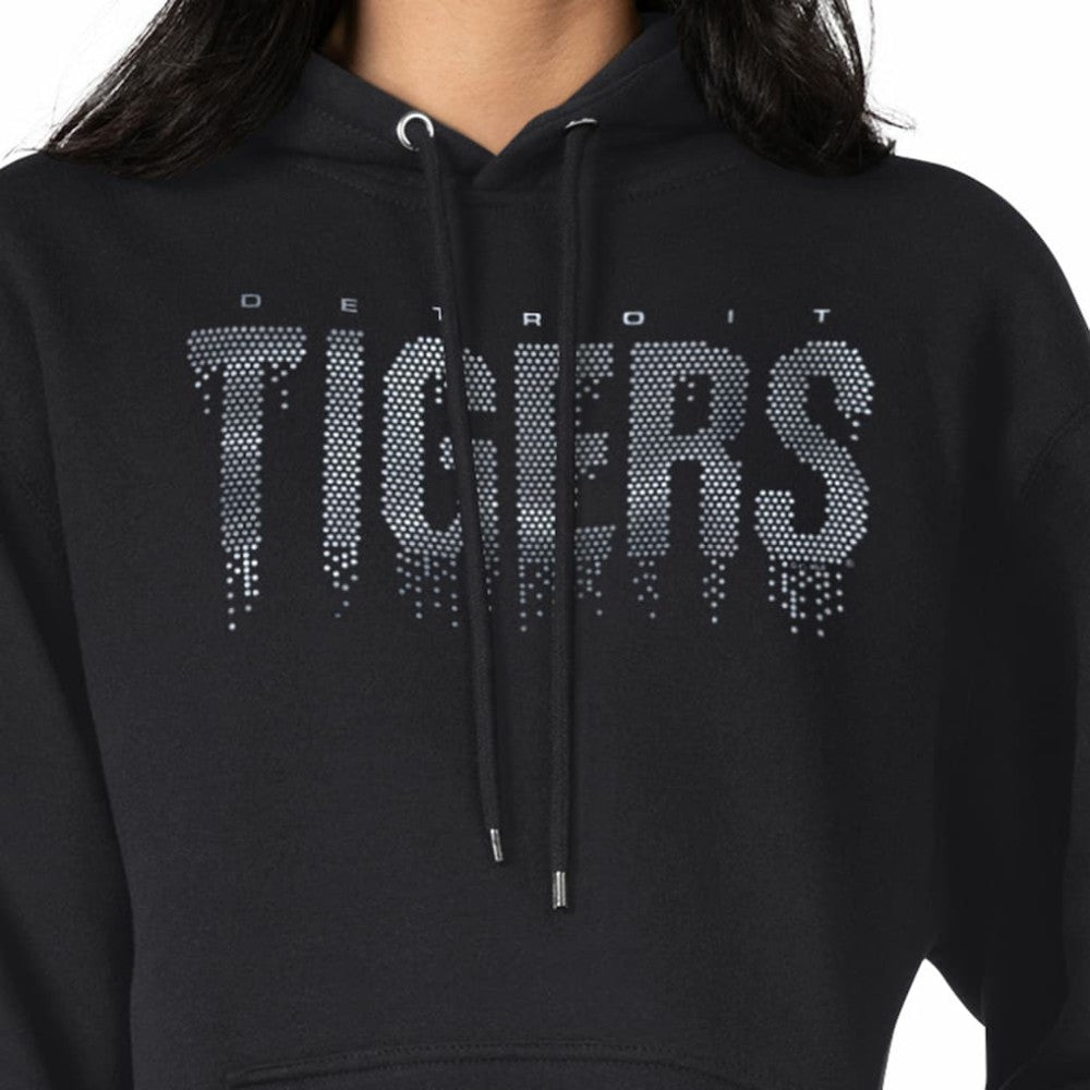 Detroit Tigers G-III 4Her by Carl Banks Women's Metallic Drop Fleece Hoodie Clearance