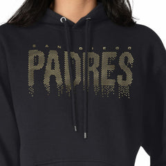 San Diego Padres G-III 4Her by Carl Banks Women's Metallic Drop Fleece Hoodie Lifestyle