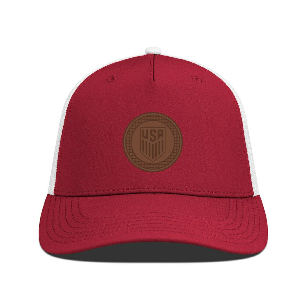 USMNT Levelwear Signal Periscope Adjustable Trucker Hat - Red/White