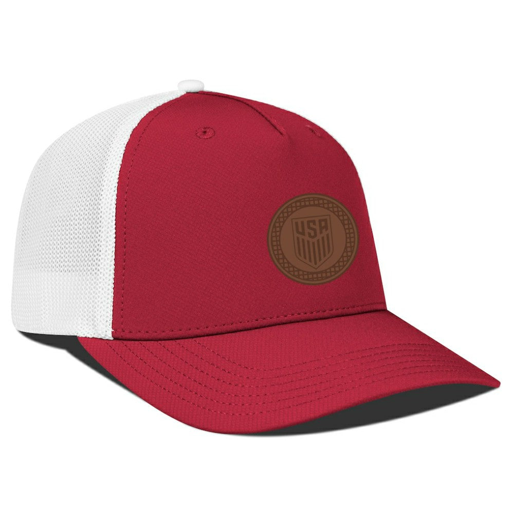 USMNT Levelwear Signal Periscope Adjustable Trucker Hat - Red/White