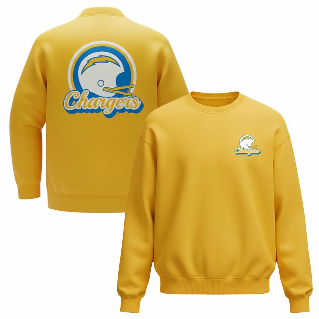 Los Angeles Chargers The Wild Collective Unisex Charger Power Fleece Sweatshirt Gold - NFL
