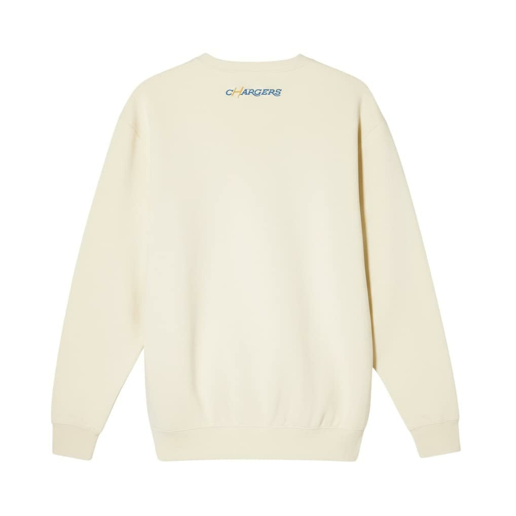 Los Angeles Chargers The Wild Collective Unisex Charger Power Fleece Sweatshirt Cream - NFL