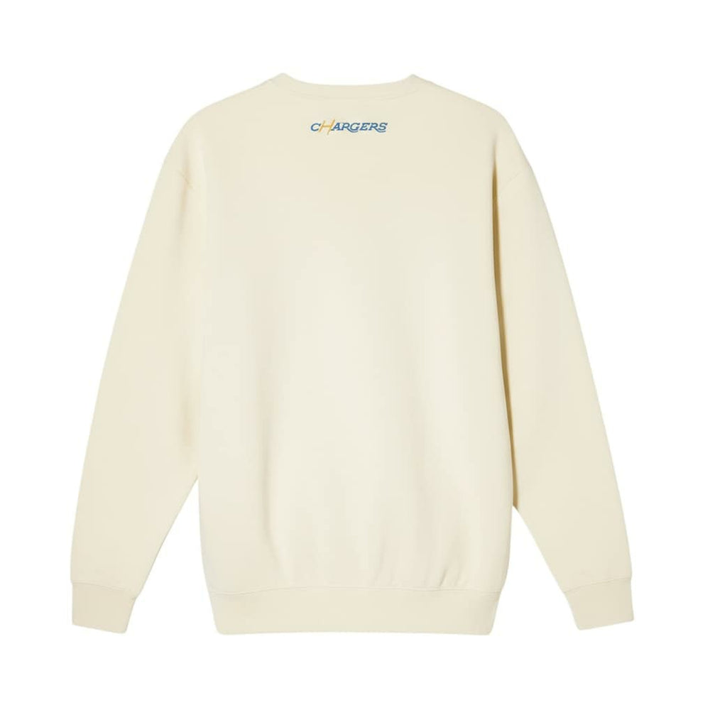 Los Angeles Chargers The Wild Collective Unisex Charger Power Fleece Sweatshirt Cream - NFL
