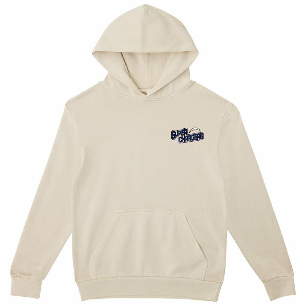 Los Angeles Chargers The Wild Collective Unisex Superchargers Hoodie Cream - NFL