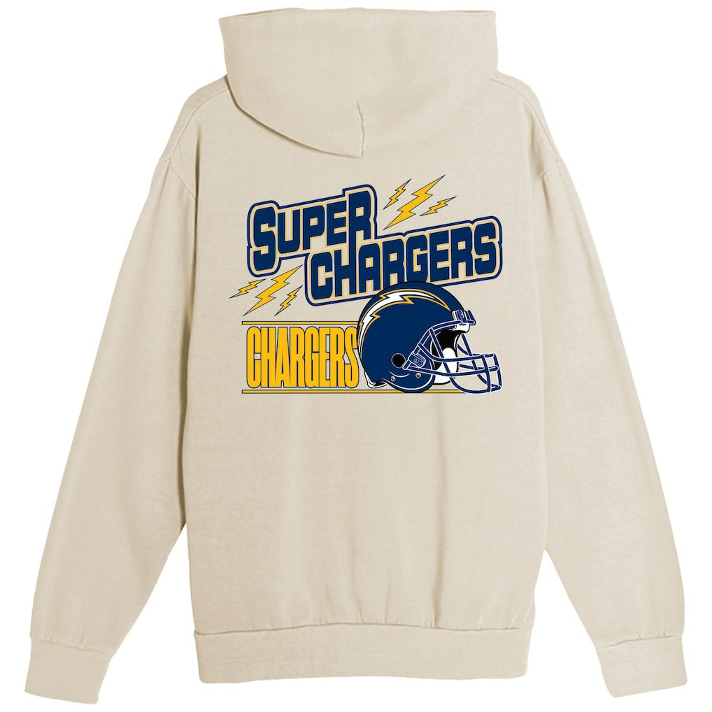 Los Angeles Chargers The Wild Collective Unisex Superchargers Hoodie Cream - NFL
