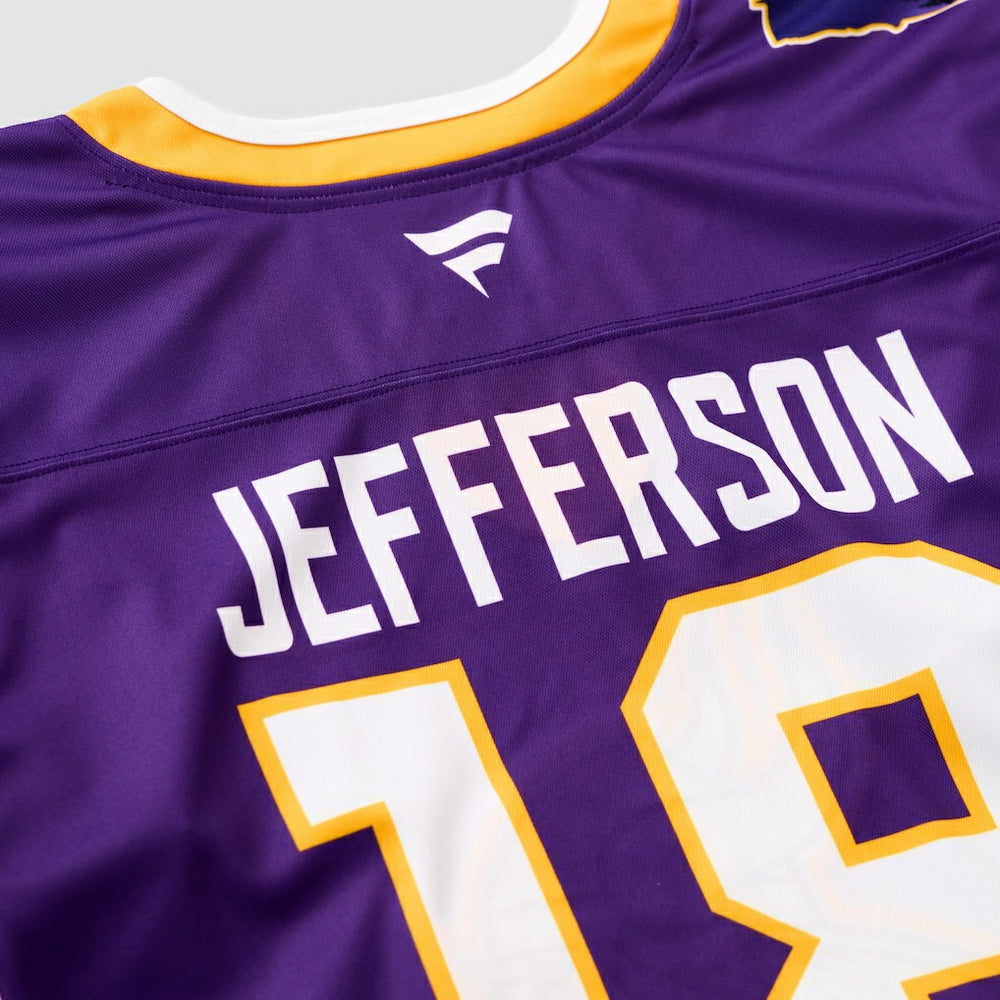 Justin Jefferson Minnesota Vikings Hockey Jersey Purple - Fanatics