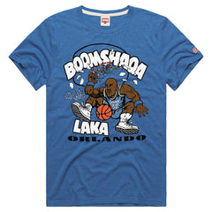 NBA - Shaquille O'Neal Orlando Magic Homage Unisex Boomshaqalaka Tri-Blend T-Shirt - Blue