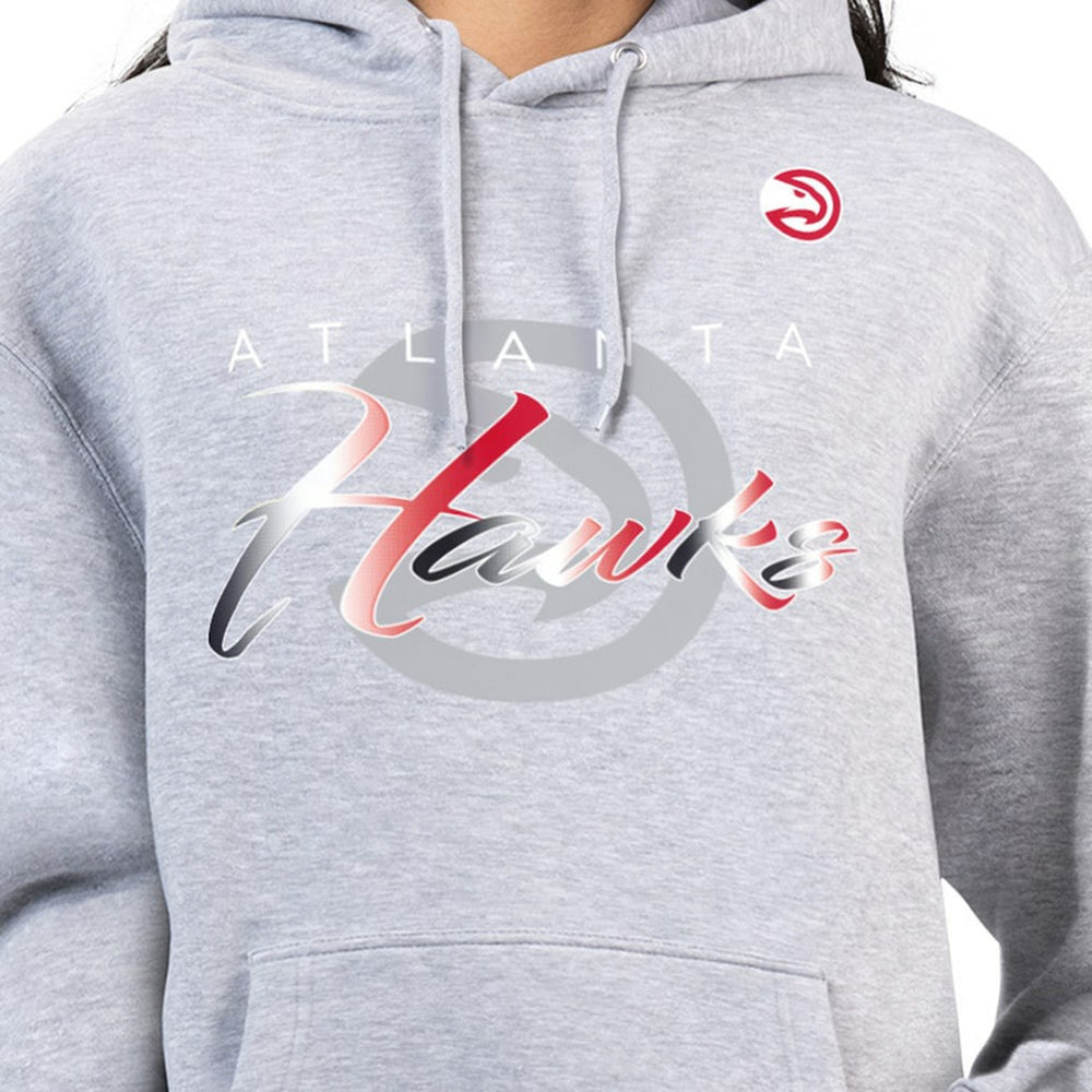 NBA - Atlanta Hawks G-III 4Her by Carl Banks Women's Shadow Logo Tri-Blend Fleece Hoodie - Gray