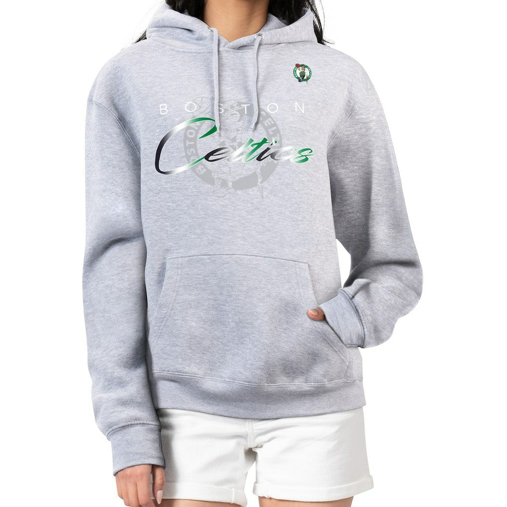 NBA - Boston Celtics G-III 4Her by Carl Banks Women's Shadow Logo Tri-Blend Fleece Hoodie - Gray