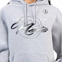 NBA - Brooklyn Nets G-III 4Her by Carl Banks Women's Shadow Logo Tri-Blend Fleece Hoodie - Gray