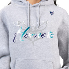 NBA - Charlotte Hornets G-III 4Her by Carl Banks Women's Shadow Logo Tri-Blend Fleece Hoodie - Gray