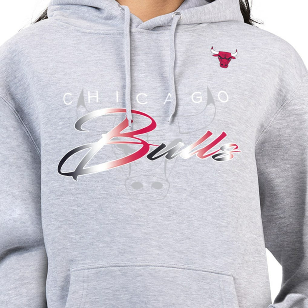 NBA - Chicago Bulls G-III 4Her by Carl Banks Women's Shadow Logo Tri-Blend Fleece Hoodie - Gray