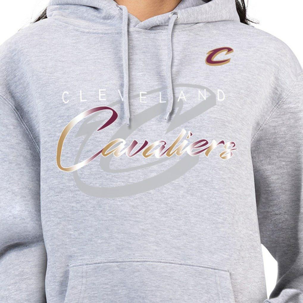 NBA - Cleveland Cavaliers G-III 4Her by Carl Banks Women's Shadow Logo Tri-Blend Fleece Hoodie - Gray