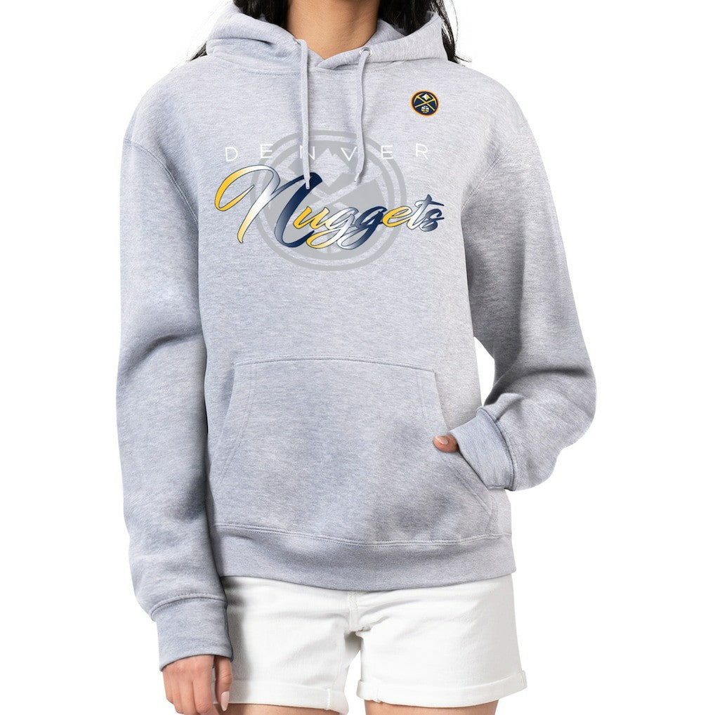 NBA - Denver Nuggets G-III 4Her by Carl Banks Women's Shadow Logo Tri-Blend Fleece Hoodie - Gray