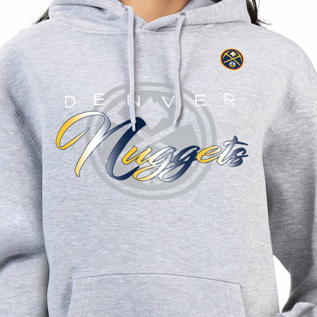 NBA - Denver Nuggets G-III 4Her by Carl Banks Women's Shadow Logo Tri-Blend Fleece Hoodie - Gray
