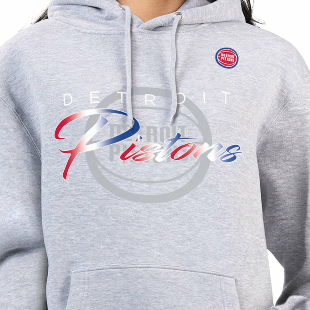NBA - Detroit Pistons G-III 4Her by Carl Banks Women's Shadow Logo Tri-Blend Fleece Hoodie - Gray