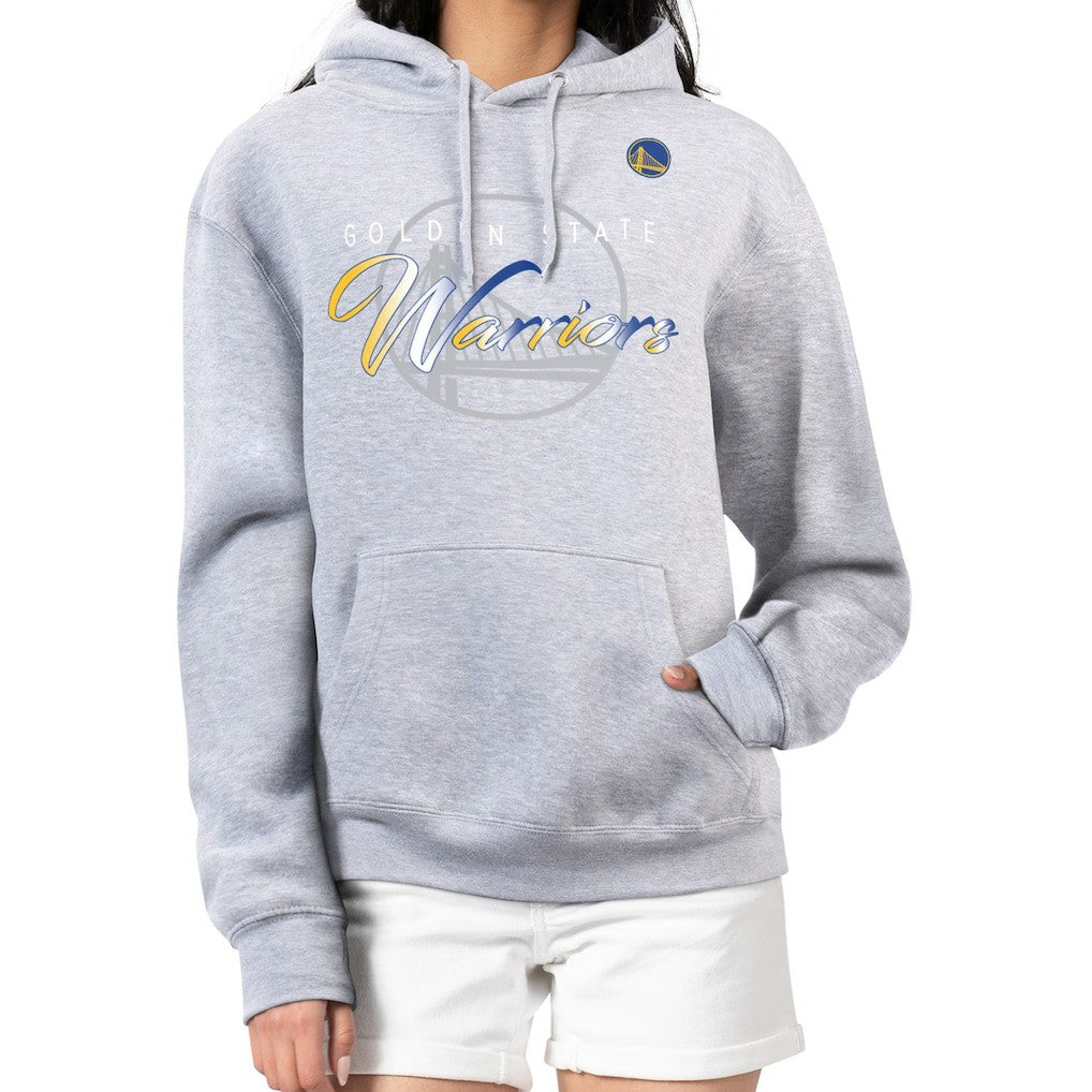 NBA - Golden State Warriors G-III 4Her by Carl Banks Women's Shadow Logo Tri-Blend Fleece Hoodie - Gray