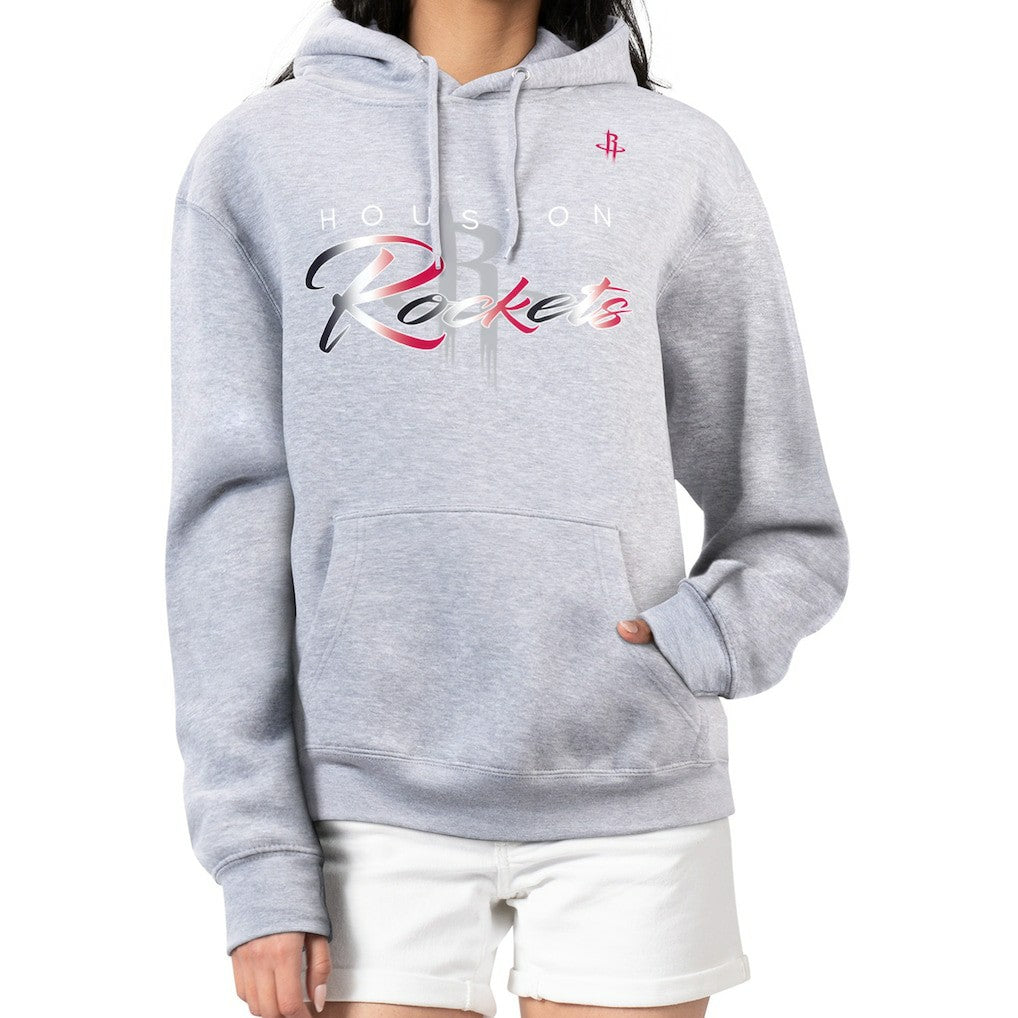 NBA - Houston Rockets G-III 4Her by Carl Banks Women's Shadow Logo Tri-Blend Fleece Hoodie - Gray
