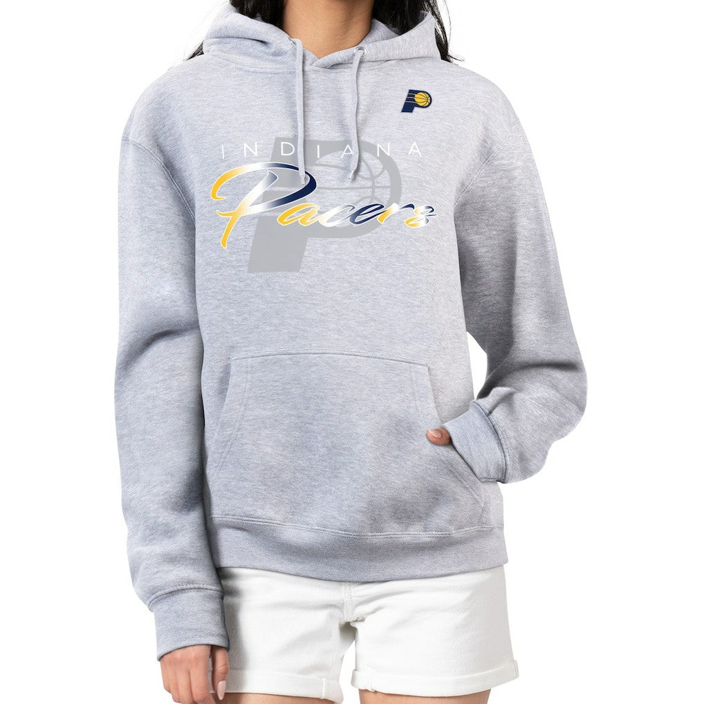 NBA - Indiana Pacers G-III 4Her by Carl Banks Women's Shadow Logo Tri-Blend Fleece Hoodie - Gray