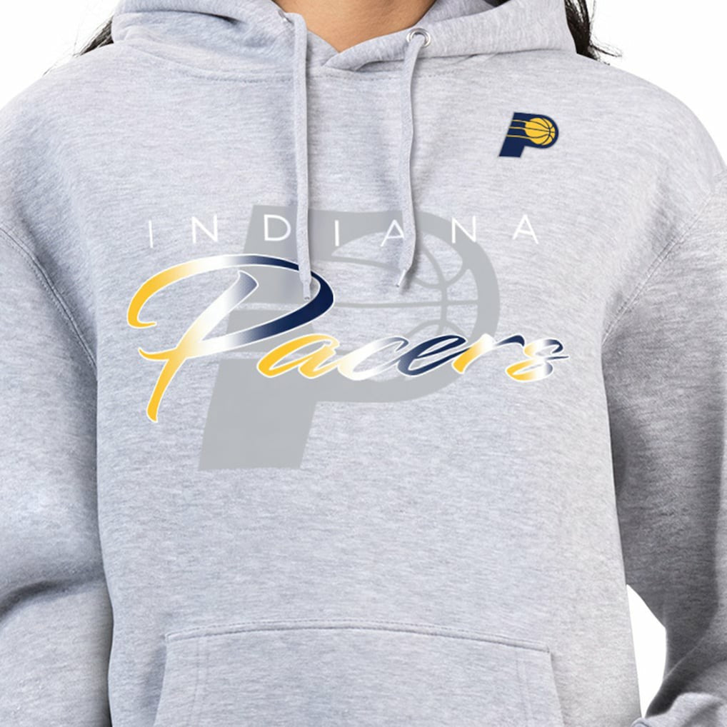 NBA - Indiana Pacers G-III 4Her by Carl Banks Women's Shadow Logo Tri-Blend Fleece Hoodie - Gray