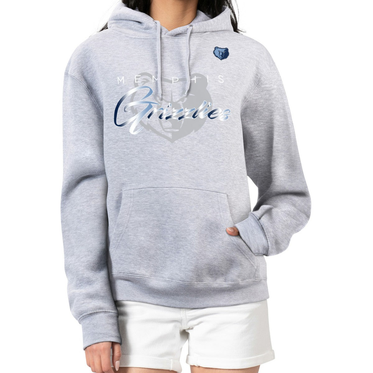 NBA - Memphis Grizzlies G-III 4Her by Carl Banks Women's Shadow Logo Tri-Blend Fleece Hoodie - Gray