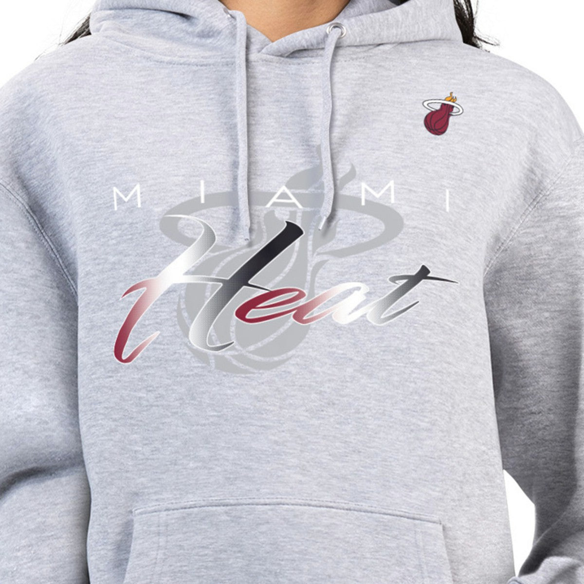 NBA - Miami Heat G-III 4Her by Carl Banks Women's Shadow Logo Tri-Blend Fleece Hoodie - Gray