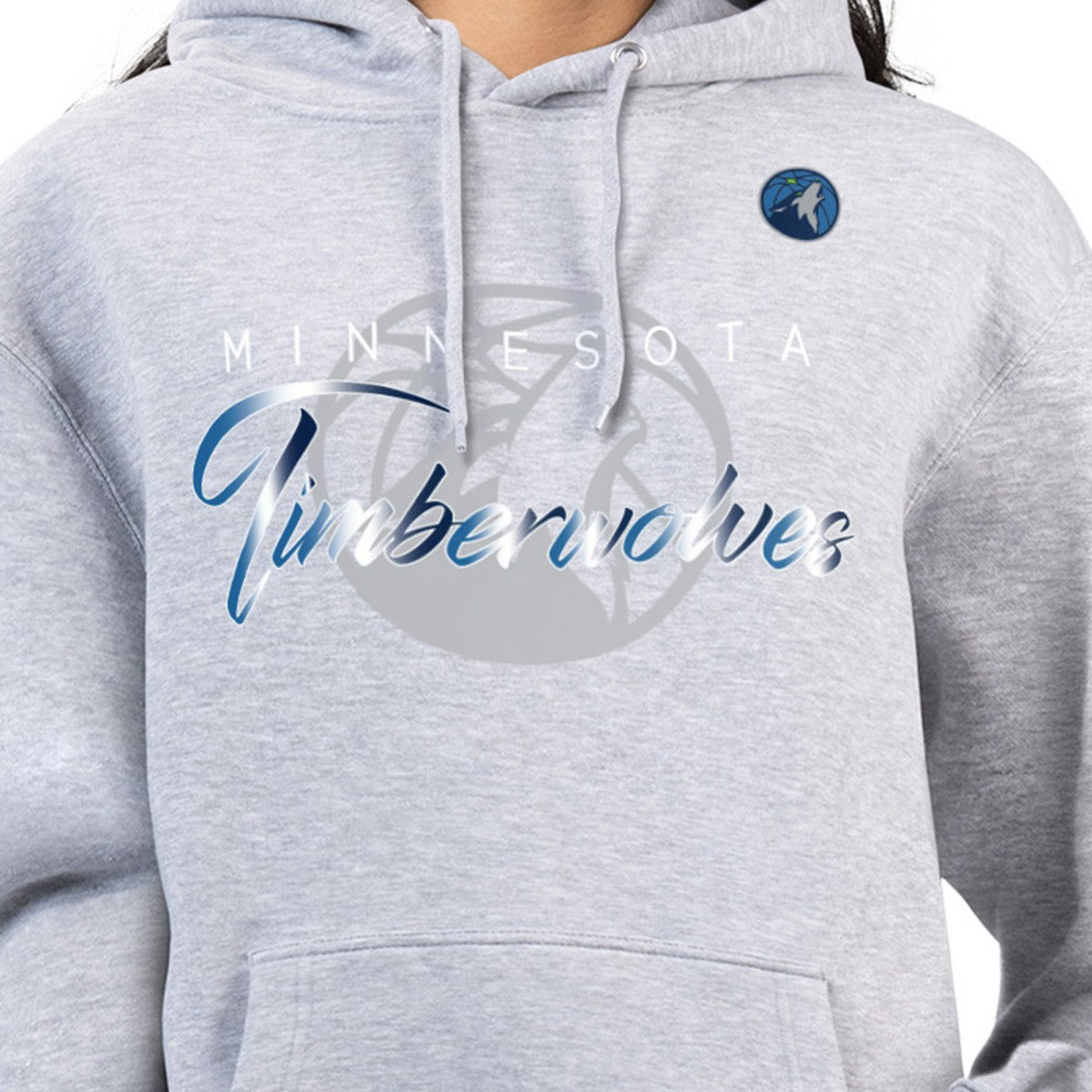 NBA - Minnesota Timberwolves G-III 4Her by Carl Banks Women's Shadow Logo Tri-Blend Fleece Hoodie - Gray