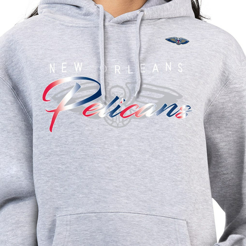 NBA - New Orleans Pelicans G-III 4Her by Carl Banks Women's Shadow Logo Tri-Blend Fleece Hoodie - Gray