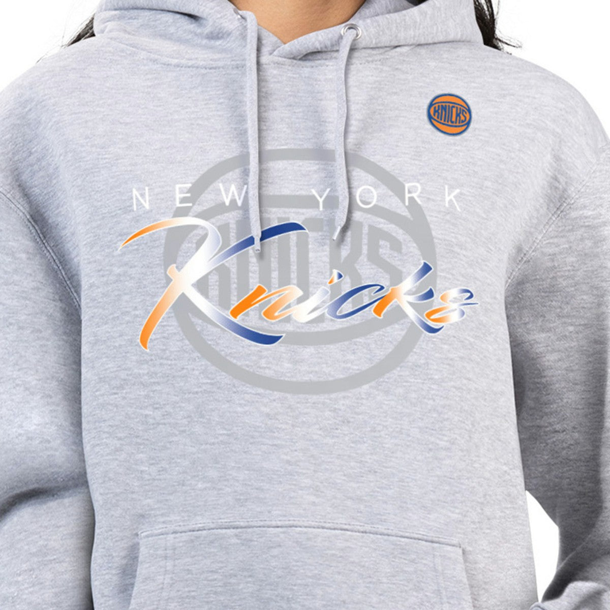 NBA - New York Knicks G-III 4Her by Carl Banks Women's Shadow Logo Tri-Blend Fleece Hoodie - Gray
